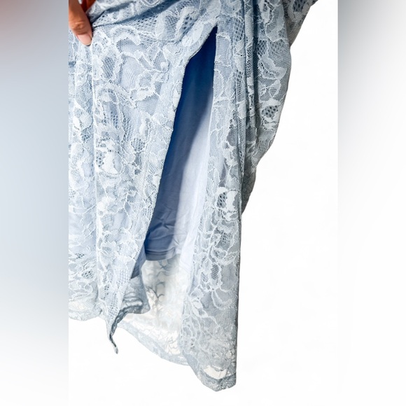 Anthropologie The Maya Ruched Cowl-Neck Dress: Lace Edition Blue Women’s - Large - Picture 14 of 16